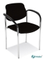 Preview: Besucherstühle - Aron Konferenzstühle mit Armlehne schwarz