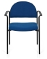 Preview: Besucherstühle - Stapelstühle mit Polster in blau