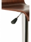 Preview: Design Barhocker Metall mit Holzsitz höhenverstellbar