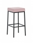 Preview: Metallbarhocker mit Sitzpolster pink 80 cm Sitzhöhe