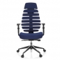 Mobile Preview: Design Bürostühle mit Kopfstütze blau