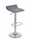 Preview: Höhenverstellbarer Design-Barhocker grau