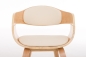 Mobile Preview: Design Holzstühle mit Polster in Farbe creme