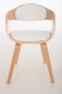 Preview: Moderne Holzstühle mit Polster in Farbe weiß