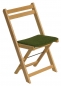 Preview: Holzklappstühle mit Sitzpolster grün
