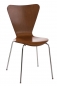 Preview: Preiswerte Holzschalenstühle stapelbar braun