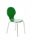 Preview: Holzschalenstühle stapelbar grün