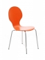 Preview: Moderne Holzschalenstühle stapelbar orange