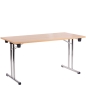 Preview: Klapptisch 140 x 70 cm mit 25 mm starken Platte in Buche