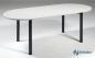 Preview: Konferenztisch 2000 x 1000 mm in Ovalform weiß u. Füße in Anthrazit