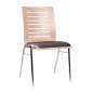 Preview: Holzschalenstühle mit Ausfräsungen mit Sitzpolster