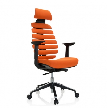 Design Bürostühle mit Kopfstütze orangefarben