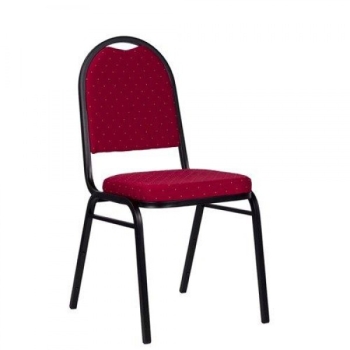 Bis zu 10 Stk. tapelbare Bankettstühle Typ GB7 rot mit gelben Punkten