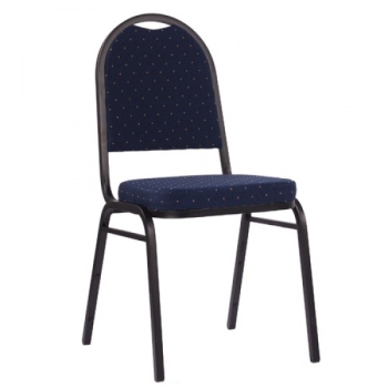 Bis zu 10 Stk. tapelbare Bankettstühle Typ GB7 blau mit gelben Punkten