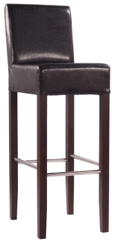 Holzbarhocker mit Edelstahl-Fußstützen