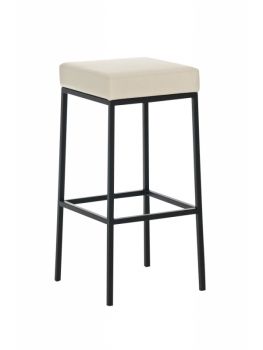 Metallbarhocker mit Sitzpolster creme 80 cm Sitzhöhe