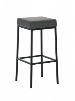 Metallbarhocker mit Sitzpolster schwarz 80 cm Sitzhöhe