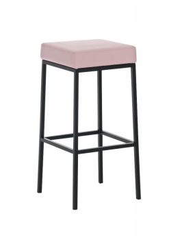 Metallbarhocker mit Sitzpolster pink 80 cm Sitzhöhe