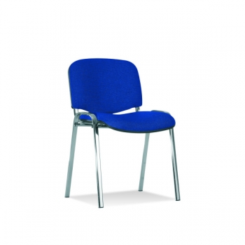 Besucherstühle Cillian blau mit Chromgestell (Angebot)