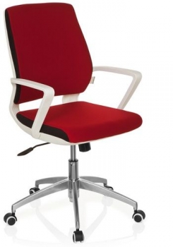 Design Bürostühle rot / weiß