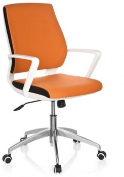Design Bürostühle orange / weiß