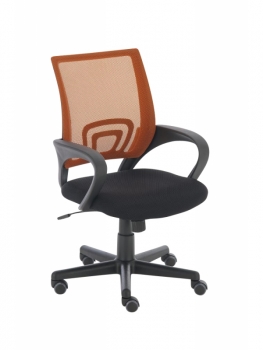 Bürostühle mit Netzbespannung orange