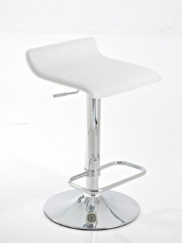 Höhenverstellbarer Design-Barhocker weiß