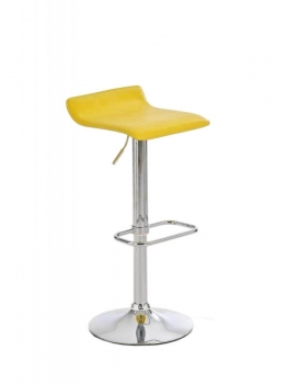 Höhenverstellbarer Design-Barhocker gelb