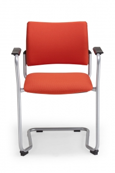 Freischwingerstühle mit Armlehnen und breiter Sitzfläche Typ IN-F