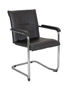 Stapelbare Freischwinger-Stühle Typ FS100 schwarz