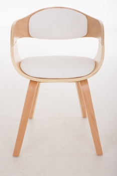 Moderne Holzstühle mit Polster in Farbe weiß