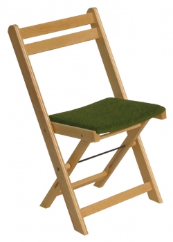 Holzklappstühle mit Sitzpolster grün