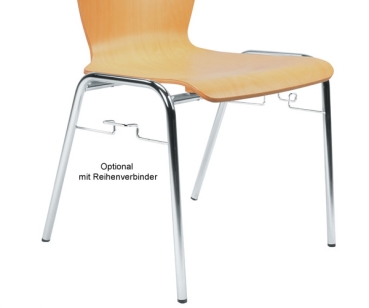 Holzschalenstühle mit Stuhlverbinder Typ HS112 NN