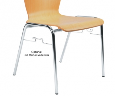 Holzschalenstühle mit Stuhlverbinder Typ HS112 NN S