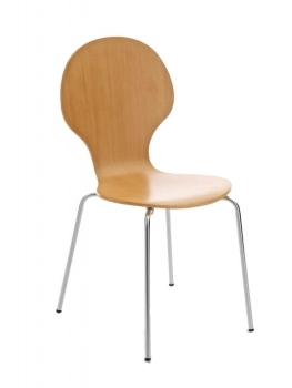 Holzschalenstühle stapelbar natura Typ HS111