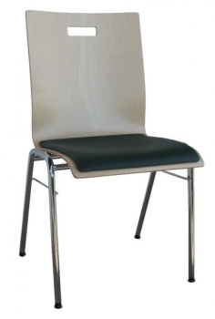 Stapelbare Holzschalenstühle mit Sitzpolster Typ GN100 4.0