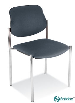 Gepolsterte Besucherstühle mit Chromgestell Typ B103 C Stoff schwarz