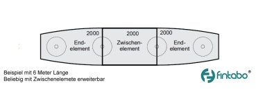 Skizze: Konferenztisch 6 x 1,2 mm Typ LO100