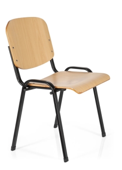 Hilz-Besucherstühle Typ B105 mit schwarzem Metallgestell
