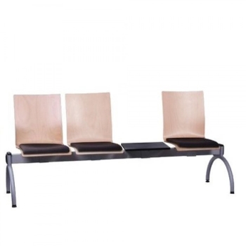 Traversenbank (mit Sitzpolstern) mit Ablagetisch u. 3 Sitzen Typ GN100