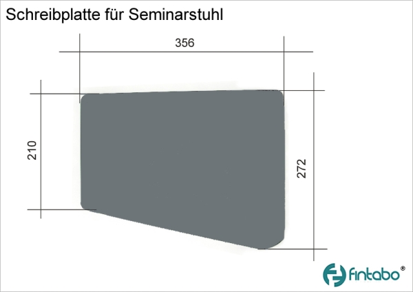 Abmessungen der Schreibplatte