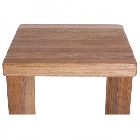 Sitzfläche vom Holzbarhocker aus Eiche massiv