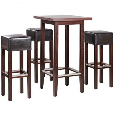 Holzbarhocker mit Sitzpolster Typ B125 mit Stehtisch