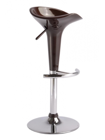 Höhenverstellbarer Design-Barhocker braun
