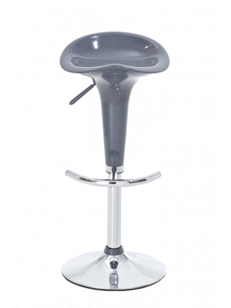 Höhenverstellbarer Design-Barhocker grau