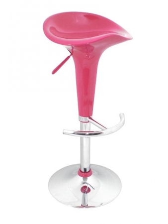 Höhenverstellbarer Design-Barhocker pink