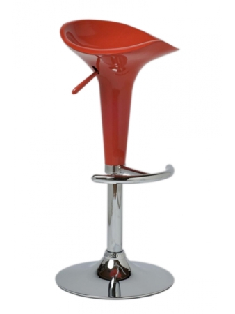 Höhenverstellbarer Design-Barhocker rot