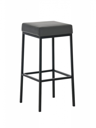 Metallbarhocker mit Sitzpolster schwarz 80 cm Sitzhöhe