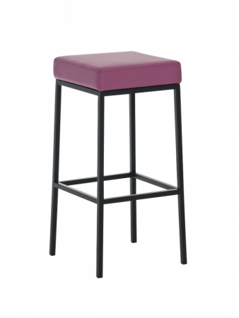 Metallbarhocker mit Sitzpolster lila 80 cm Sitzhöhe