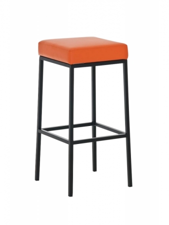 Metallbarhocker mit Sitzpolster orange 80 cm Sitzhöhe